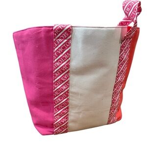 Victoria's Secret Pink, Cream, and Red Tote